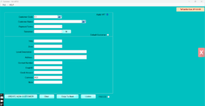 blank new-customer form