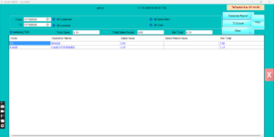 generated report with totals